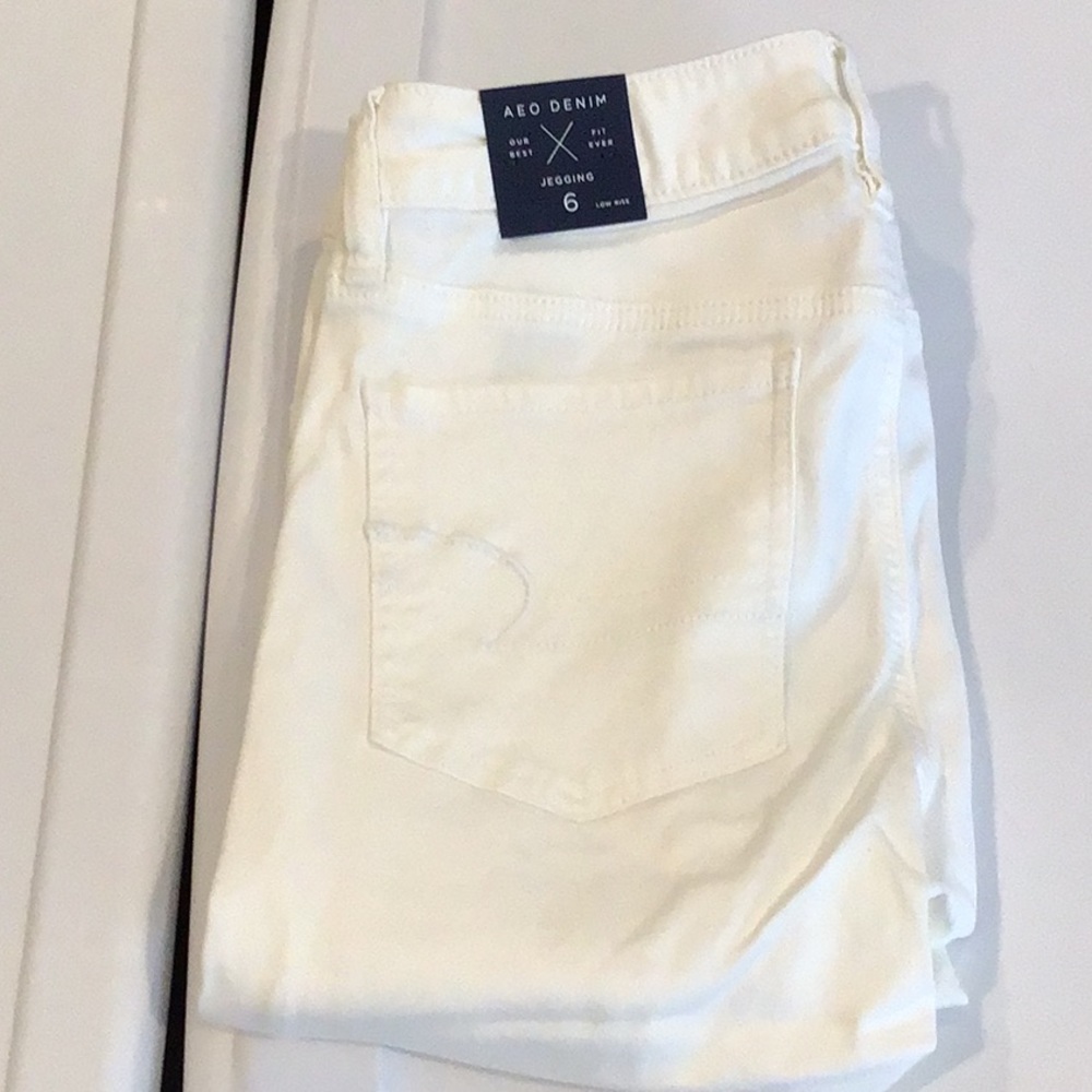 NWT AEO American Eagle Jean Jegging White 6S
